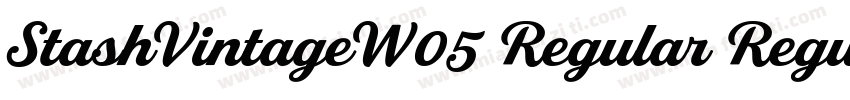 StashVintageW05 Regular Regular字体转换